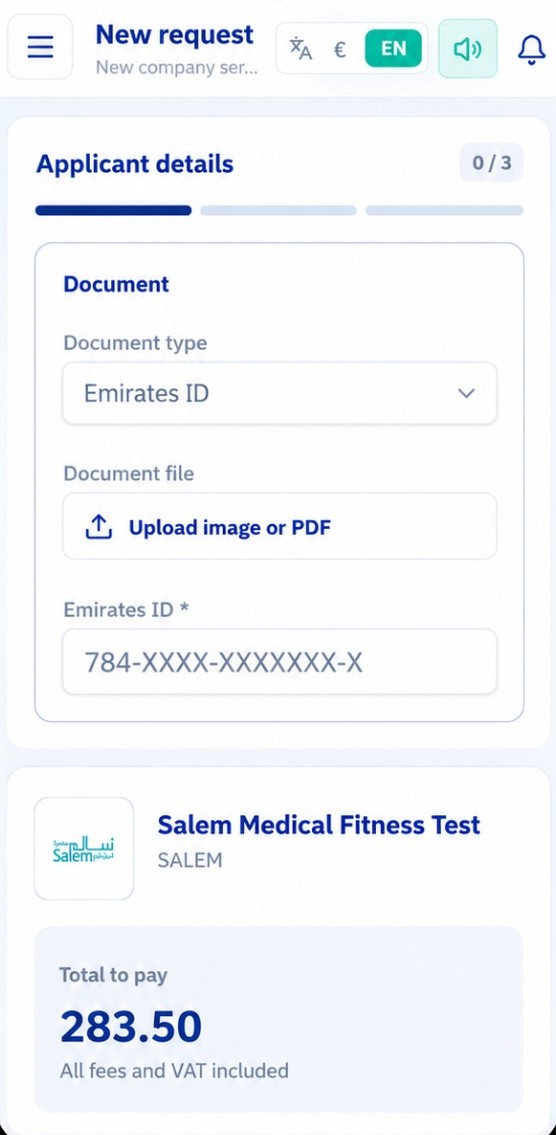 FASTTER app screen 3